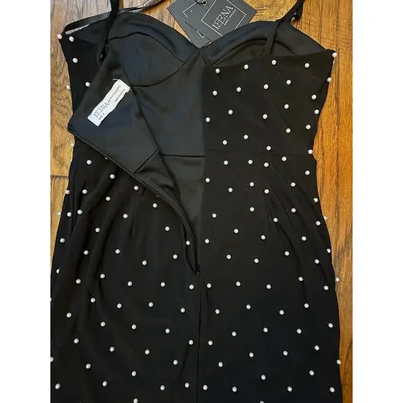 NWT MAC DUGGAL SLEEVELESS PEARL ENCRUSTED SWEETHEART MINI DRESS SZ 2 - Picture 8 of 9